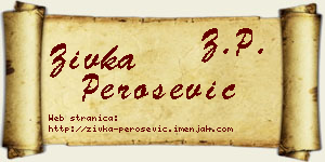 Živka Perošević vizit kartica